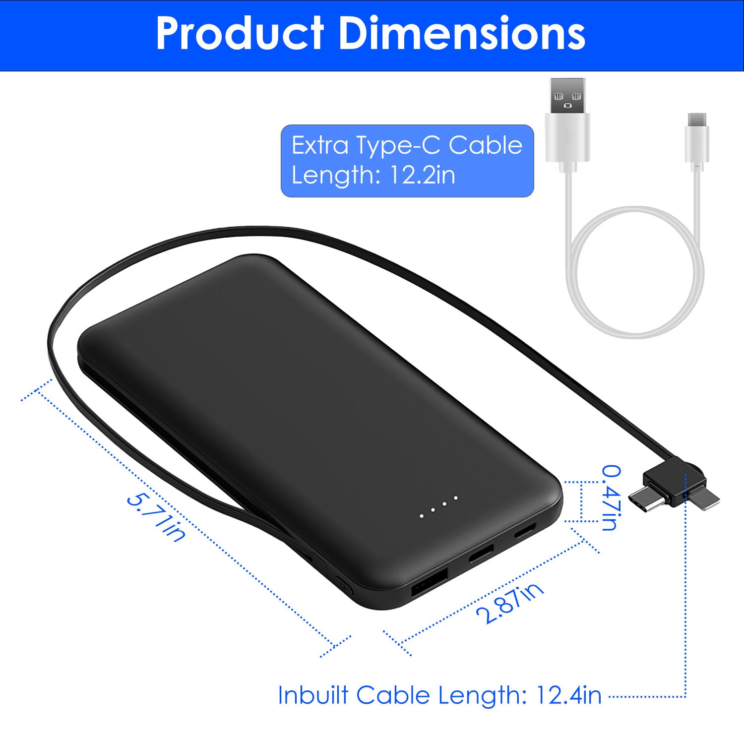 Powerbank 10.000 mAh – USB-C & Lightning