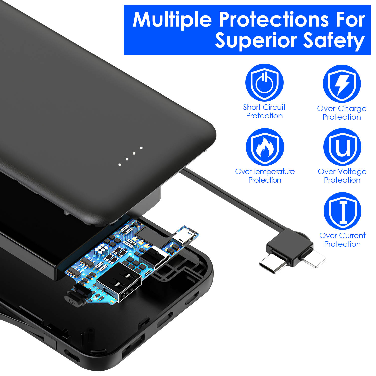 Powerbank 10.000 mAh – USB-C & Lightning